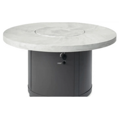 Outdoor Greatroom White Onyx Beacon Chat Height Fire Table