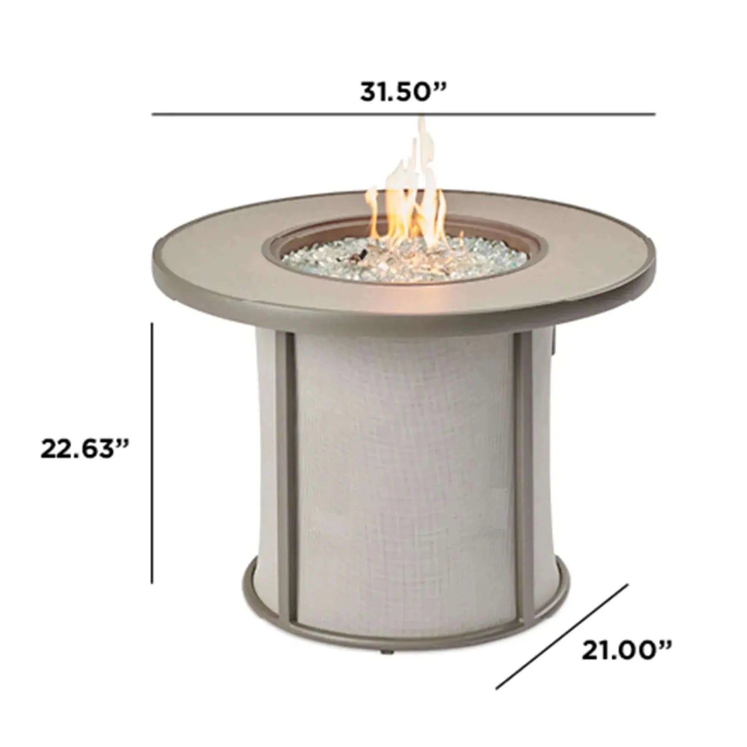 Outdoor Greatroom Stonefire Round Gas Fire Pit Table