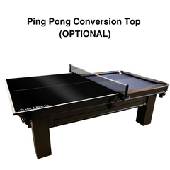 Plank & Hide Essex Steel Pool Table (Size 8') 28066-GUN with Free Accessory Kit and Free Steel Cue Rack