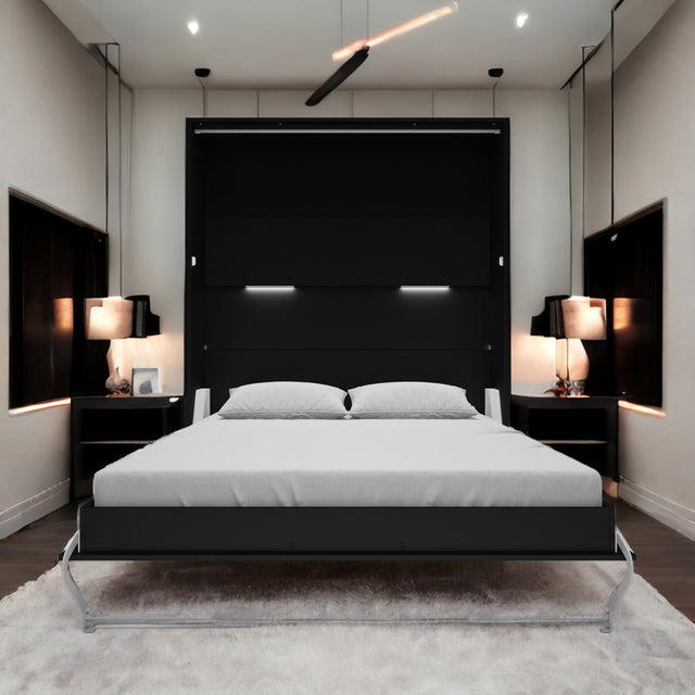 Maxima House Vertical European QUEEN size Murphy bed INVENTO, LED included