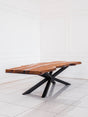 Maxima House Hornbeam Wood Dining Table RESTO filled with Polymer Resin