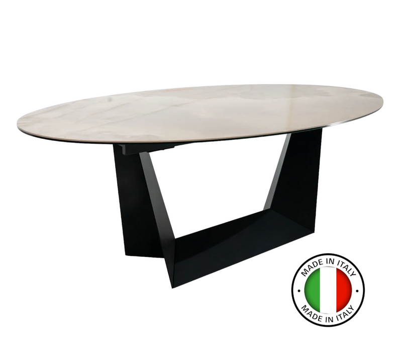 Maxima House Dining Table GABRIELE with ceramic top and metal base