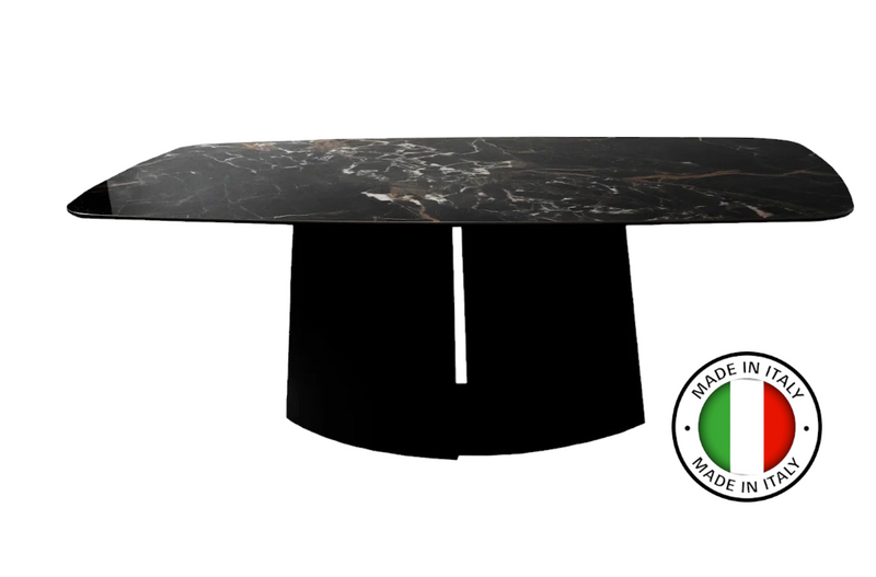 Maxima House Dining Table MATTIA with ceramic top and wooden base