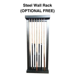 Plank & Hide Jaxx Steel Pool Table (Size 8') 28048-GUN with Free Accessory Kit, Free Steel Cue Rack