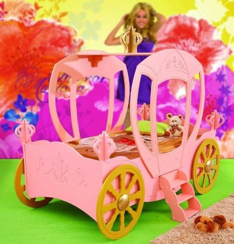 Maxima House: Princess Carriage Toddler Bed with mattress, Pink ...