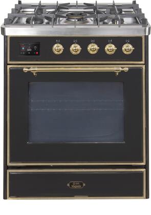 ILVE Majestic 30 Inch Dual Fuel Range Burner Top 5 Burners - UM30DNE3