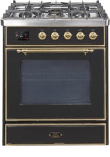 ILVE Majestic 30 Inch Dual Fuel Range Burner Top 5 Burners - UM30DNE3