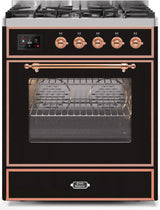 ILVE Majestic 30 Inch Dual Fuel Range Burner Top 5 Burners - UM30DNE3