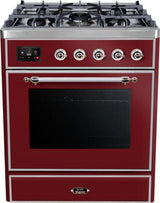 ILVE Majestic 30 Inch Dual Fuel Range Burner Top 5 Burners - UM30DNE3