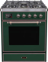 ILVE Majestic 30 Inch Dual Fuel Range Burner Top 5 Burners - UM30DNE3