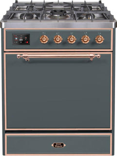 ILVE Majestic 30 Inch Dual Fuel Range Burner Top 5 Burners UM30DQNE3WHPLP