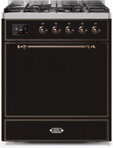 ILVE Majestic 30 Inch Dual Fuel Range Burner Top 5 Burners - UM30DQNE3