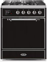 ILVE Majestic 30 Inch Dual Fuel Range Burner Top 5 Burners - UM30DQNE3