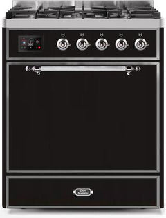 ILVE Majestic 30 Inch Dual Fuel Range Burner Top 5 Burners UM30DQNE3WHPLP