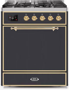 ILVE Majestic 30 Inch Dual Fuel Range Burner Top 5 Burners UM30DQNE3WHPLP