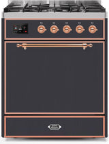 ILVE Majestic 30 Inch Dual Fuel Range Burner Top 5 Burners - UM30DQNE3