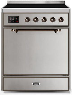 ILVE Majestic 30 Inch All Electric Range Induction UMI30QNE3WHP