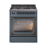 ILVE Nostalgie II Noblesse 30″ Dual Fuel Range Triple Glass Door - UN30NMP