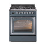 ILVE Nostalgie II Noblesse 30″ Dual Fuel Range Triple Glass Door - UN30NMP
