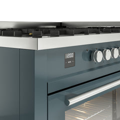 ILVE Nostalgie II 48" Electric Range with 6 Induction Elements Solid Door UPI486QNMP