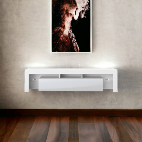 Maxima House TV Stand Freestanding/ Floating 74 inch REVA II with LED