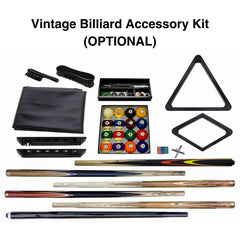 Plank & Hide Otis Wood Pool Table with Free Accessory Kit