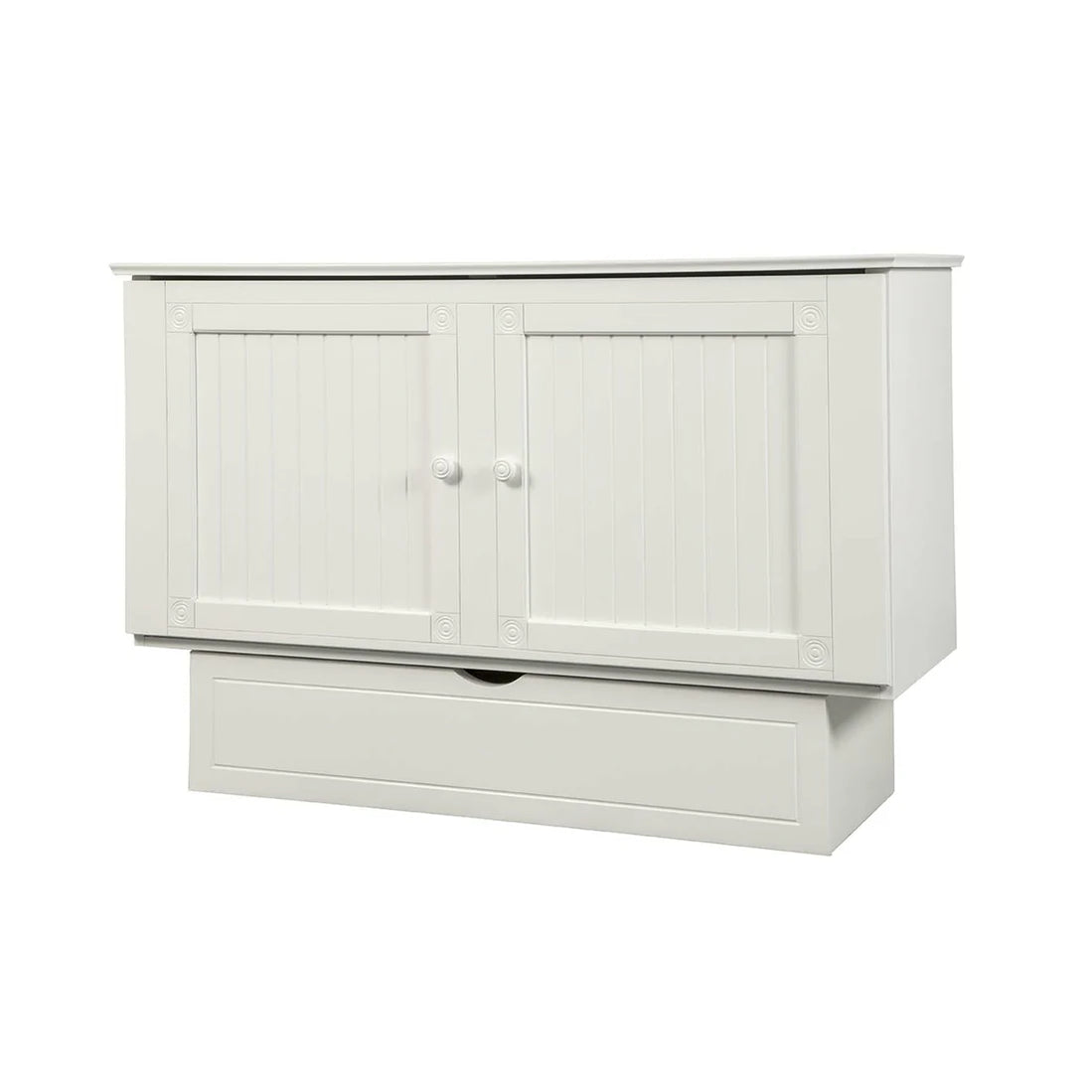 Arason Creden-ZzZ Murphy Queen Cabinet Bed Cottage White