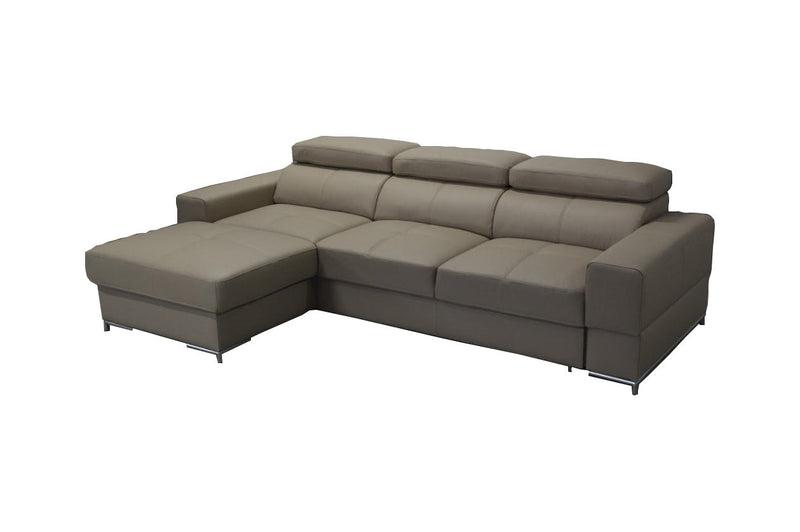 Maxima House BAZALT Leather Sectional Sleeper Sofa