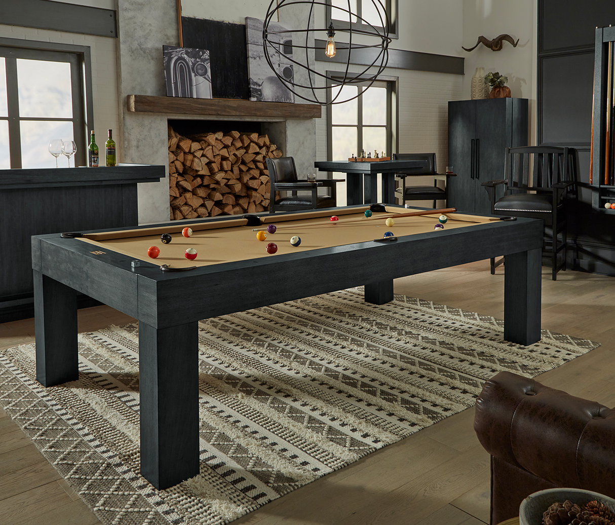 American Heritage Billiards Alta 8' Pool Table (Black Ash)