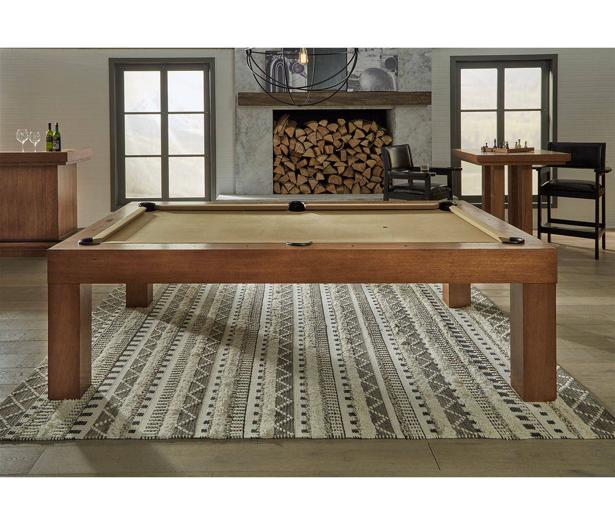 American Heritage Billiards Alta 8' Pool Table (Brushed Walnut)