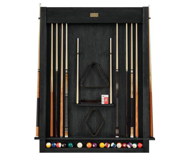 American Heritage Billiards Alta Wall Mounted Cue Rack 12 (Black Ash)
