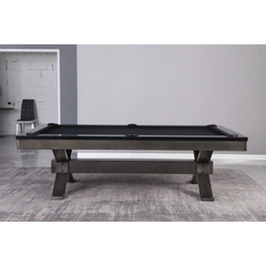 Plank & Hide Axton Steel Pool Table with Free Accessory Kit, Free Steel Cue Rack