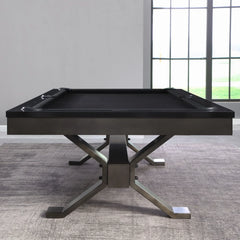 Plank & Hide Axton Steel Pool Table with Free Accessory Kit, Free Steel Cue Rack