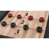 Plank & Hide Beaumont Shuffleboard Table with Free Bowling Pin Set
