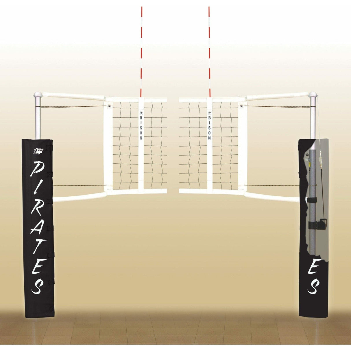 Bison 3" Centerline Elite Aluminum Volleyball Standards VB10