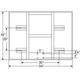 Bison 42″ x 54″ Glass Conversion Backboard BA407C