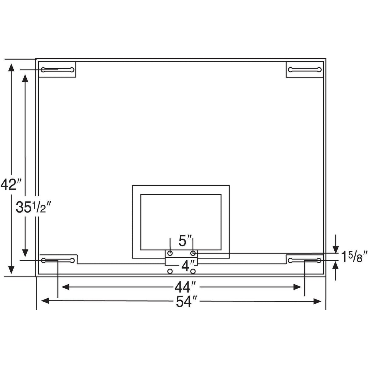 Bison 42″ x 54″ Unbreakable Competition Glass Backboard BA407G