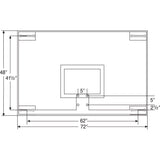 Bison 48″ x 72″ Unbreakable Tall Glass Backboard BA48XL