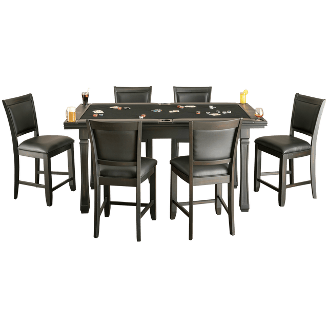 American Heritage Billiards Burlington Game Table Set (Peppercorn)