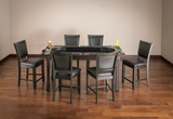American Heritage Billiards Burlington Game Table Set (Peppercorn)