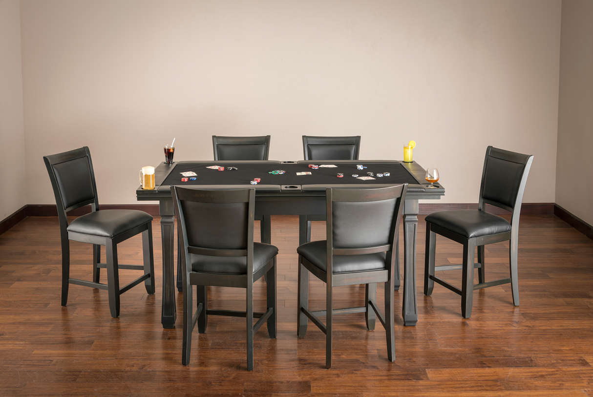American Heritage Billiards Burlington Game Table Set (Peppercorn)