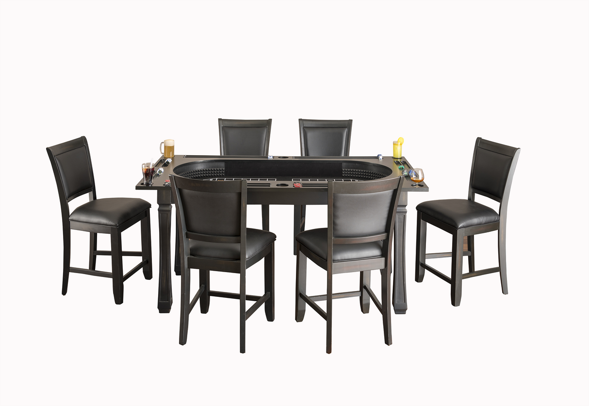 American Heritage Billiards Burlington Game Table Set (Peppercorn)