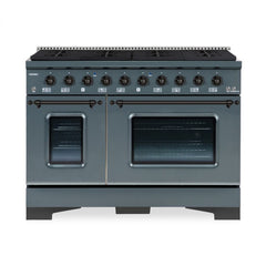 Hallman Classico Series 48" Gas Freestanding Range with Bronze Trim