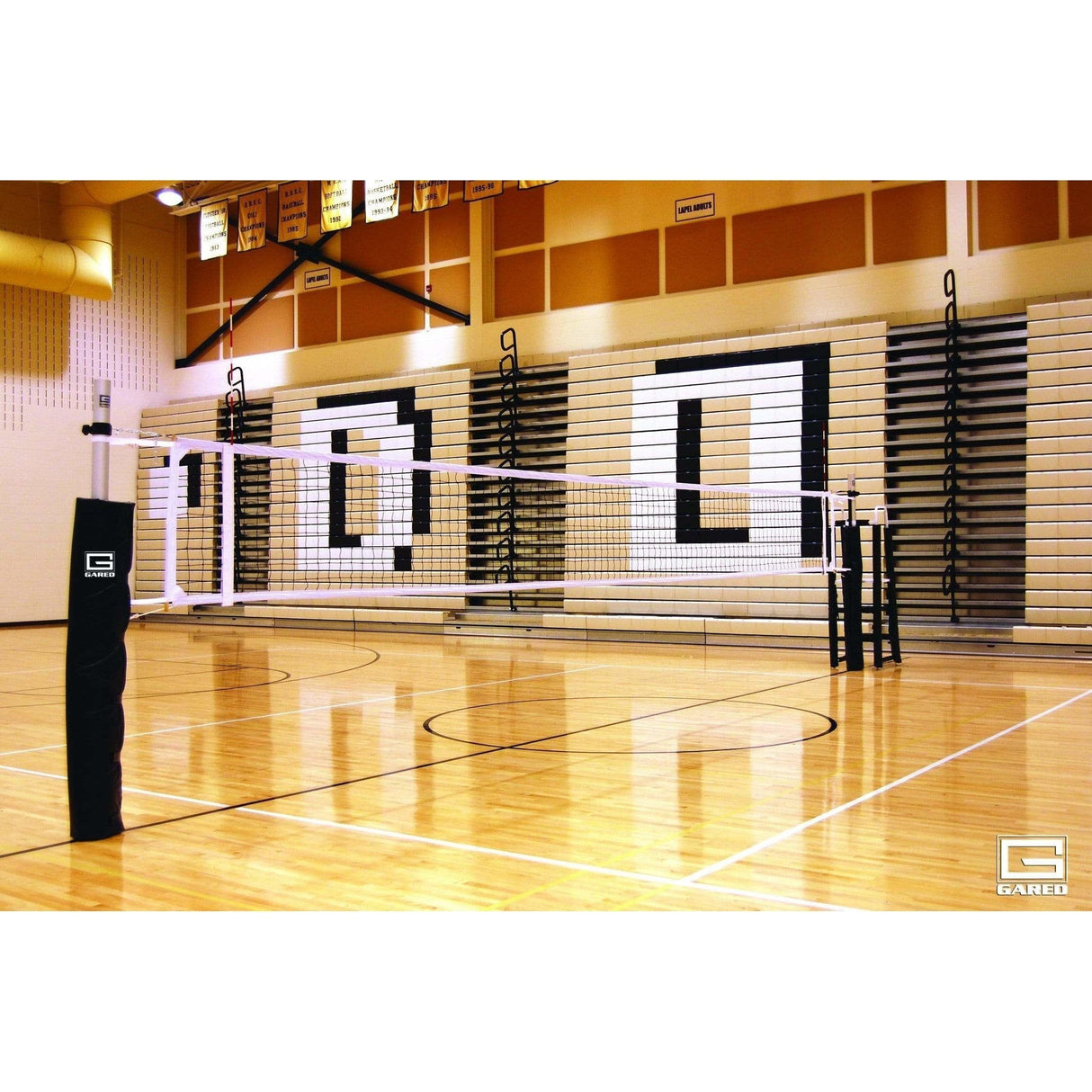 Gared Rallyline Scholastic 3-1/2" OD Telescopic One-Court Volleyball System