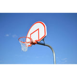 Gared 35” x 54” Rear-Mount Fan-Shape Steel Basketball Backboard 1266B