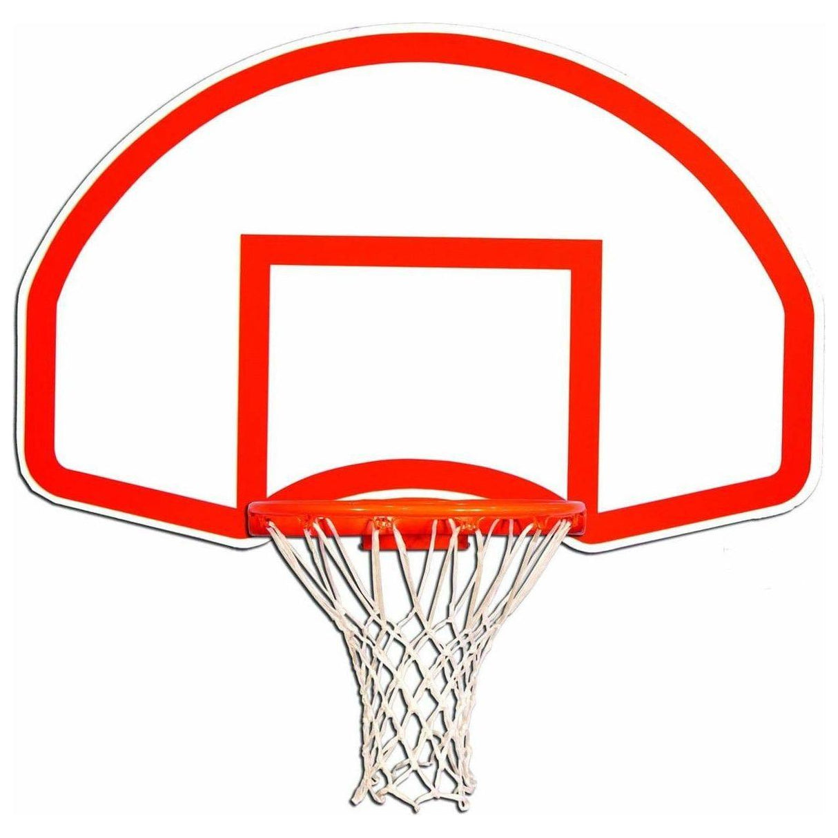 Gared 35” x 54” Rear-Mount Fan-Shape Steel Basketball Backboard 1266B