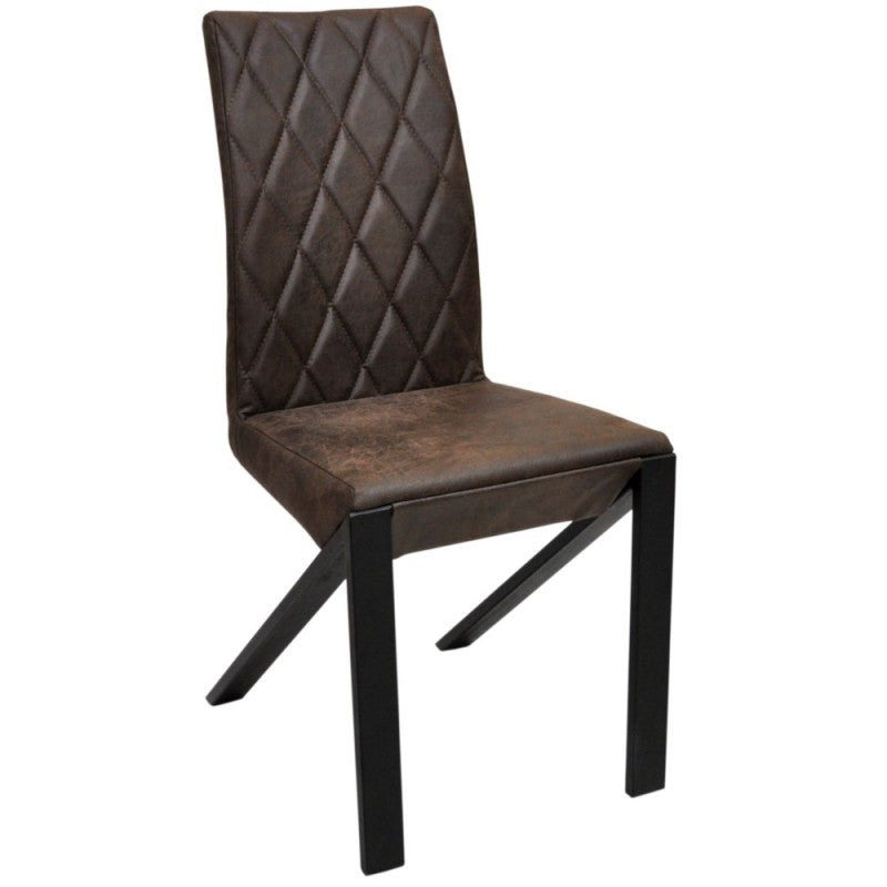 Maxima House IRVIN Leather Chair, set of 2