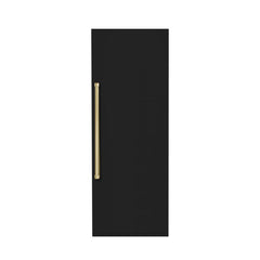 Hallman 30" Built-In AR Integrated Column (IC) All Refrigerator 16.6 Cu. Ft. Interior Filtered Water Dispenser, RH-Hinge Bold Brass Trim