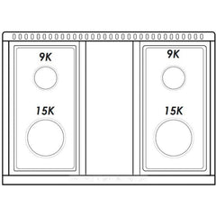 Hallman Bold Series 30" Dual Fuel Freestanding Range with Bronze Trim