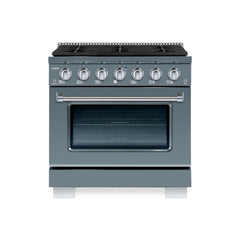 Hallman Bold Series 30" Dual Fuel Freestanding Range with Chrome Trim